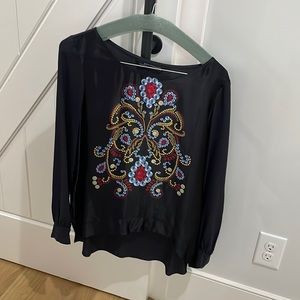 Zara black top with front detail